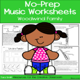No-Prep Music Worksheets Woodwind Family