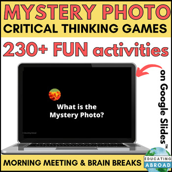 Preview of No-Prep Mystery Photo Guessing Games for Language Skills