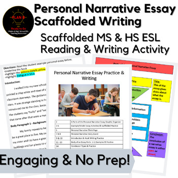 Preview of No Prep Narrative Essay Writing Toolkit for Middle & High School ESL Students