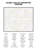 No Prep National Days Mar 2 - Mar 14 Word Search Puzzles 2