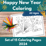 No Prep New Year Coloring Activity Set