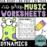 No-Prep, No-Tech, Sub-Ready Music Worksheets - Dynamics {S