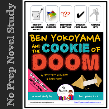 Preview of No Prep Novel Study: Ben Yokoyama & the Cookie of Doom (Print + DIGITAL)