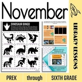 No-Prep November Library Lessons