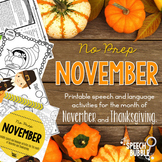No Prep November and Thanksgiving
