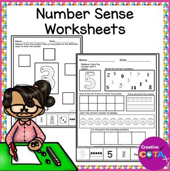 Preview of Kindergarten Math Number Sense 1-10 Order Cut & Paste Morning Work