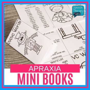 Preview of No Prep One Page Activities: Apraxia Mini Books