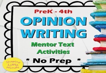 Preview of NO PREP Opinion Writing Mentor Text A Pig Parade is a Terrible Idea Book Writing