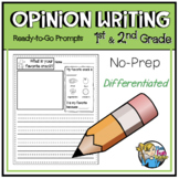 No-Prep Opinion Writing Prompts - 1st & 2nd Grade