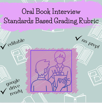 Preview of No Prep Oral Book Interview Standards Based Grading Rubric