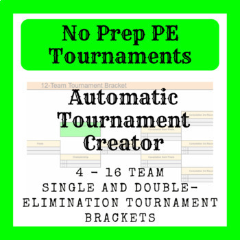 Tournament Brackets - Printable Single & Double Elimination