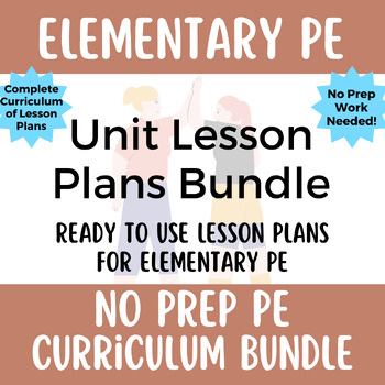 Preview of No Prep PE: Complete Elementary PE Unit Lesson Plans Bundle