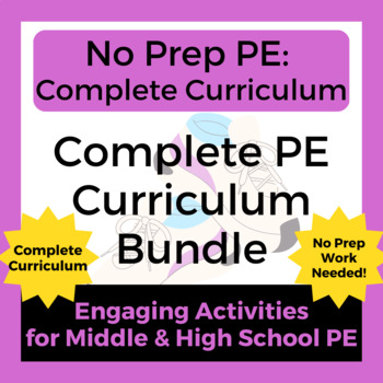 Preview of No Prep PE: Complete PE Curriculum Mega Bundle for Middle and High School PE