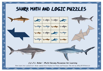 Preview of No Prep Pack - Shark Math and Logic Puzzles