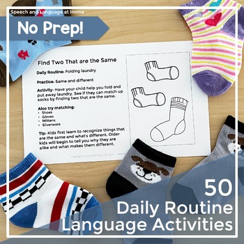 Preview of No Prep Parent Activity Handouts Preschool and Early Intervention Speech Therapy