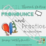 No-Prep Pencil, Pronounce and Practice Themed Growing Bund