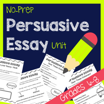 Preview of No-Prep Persuasive Essay Unit