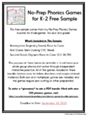 No-Prep Phonics Games for K-2 Free Sample | SOR aligned