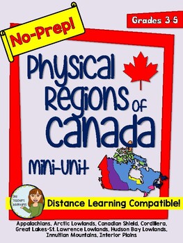 No Prep Physical Regions Of Canada Mini Unit For Grades 3 5