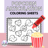 No Prep Popcorn Articulation Coloring: All Sounds