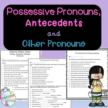 pronouns and antecedents worksheets teaching resources tpt