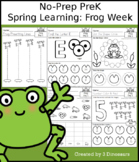 No-Prep PreK Spring Learning: Frog Week