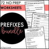 No Prep Prefixes Worksheets Bundle