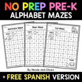 No Prep Preschool Alphabet Mazes - Distance Learning