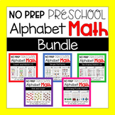 No Prep Preschool and Kindergarten Alphabet Themed Math Wo
