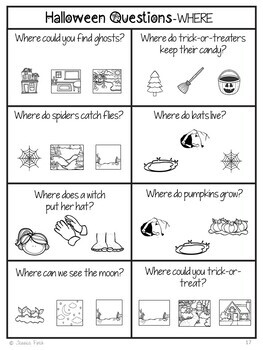 No Prep Print and Go Language Worksheets: Halloween by Jessica Finch