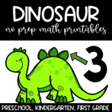 No Prep Printables Dinosaur Themed Math for Unit Study