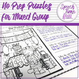 No Prep Puzzles For Mixed Speech and Language Groups