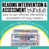 No Prep Reading Intervention and Assessment Binder Bundle