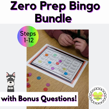 Preview of Lo Prep Reading System Phonics Bingo Game Bundle for Steps 1-12: A Fun Review!