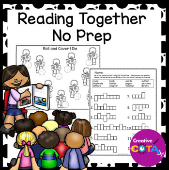 Preview of Occupational Therapy No Prep Reading Together Worksheets and Activities