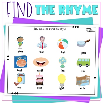 rhyming words speech therapy goal