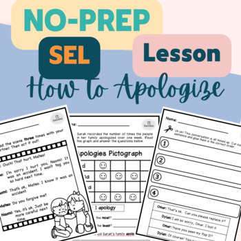 Preview of No Prep SEL Manners Lesson (How to Apologize)