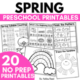 No Prep SPRING Printables and Worksheets for Preschool or Pre-K