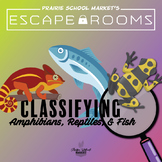 No-Prep! STEM Escape Room - Classifying Amphibians, Reptil