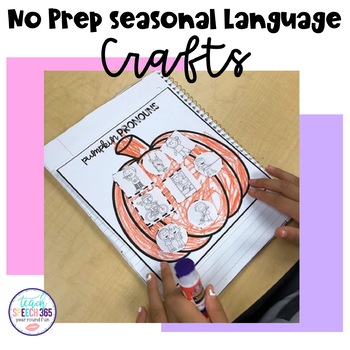 Preview of No Prep Seasonal Language Crafts for Speech Therapy