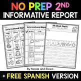 No Prep Second Grade Informational Report Writing - Distan
