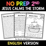 No Prep Second Grade Jesus Calms the Storm Bible Lesson - 