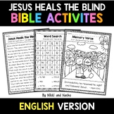 No Prep Second Grade Jesus Heals the Blind Bible Lesson - 