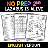 No Prep Second Grade Lazarus is Alive Bible Lesson - Dista