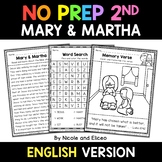 No Prep Second Grade Mary and Martha Bible Lesson - Distan