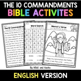 No Prep Ten Commandments Kids Sunday School Activities Bib