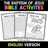 No Prep Second Grade The Baptism of Jesus Bible Lesson - D