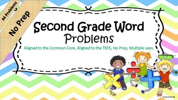 Preview of Active Inspire No Prep- Second Grade Word Problem Solving Bundle