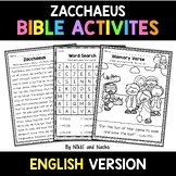 No Prep Zacchaeus Kids Sunday School Activities Bible Lesson