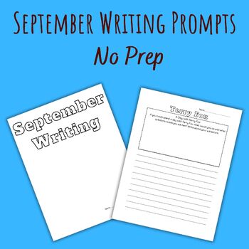No Prep September Writing Prompts by Deep Dive into Grade 4 | TPT